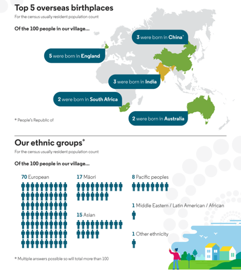 A graph showcasing NZ's Ethnic Diversity